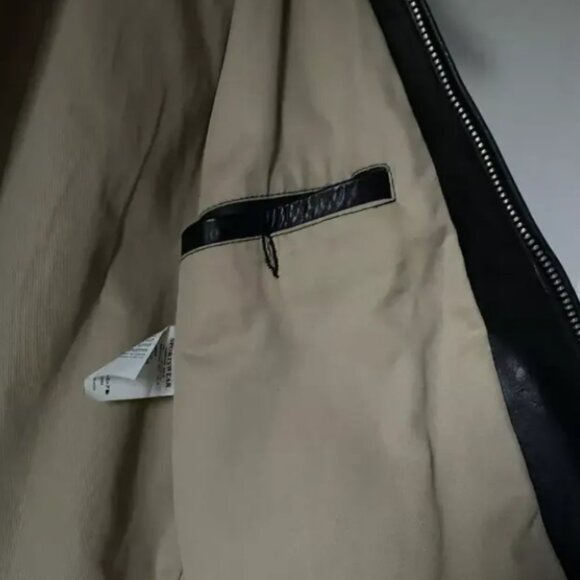 Premium Stone Island Black Leather Jacket XXL, Excellent Condition - Picture 9 of 9